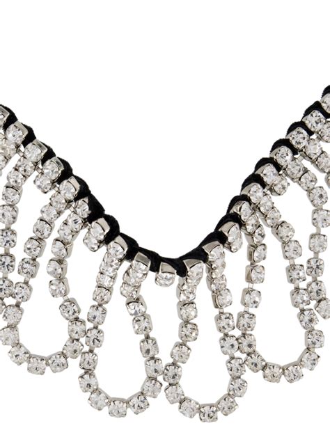 miu miu necklace choker|Choker with crystals .